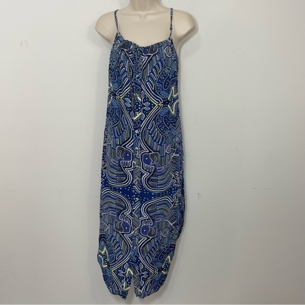 Mara Hoffman light weight summer resort dress slip button up medium side slit